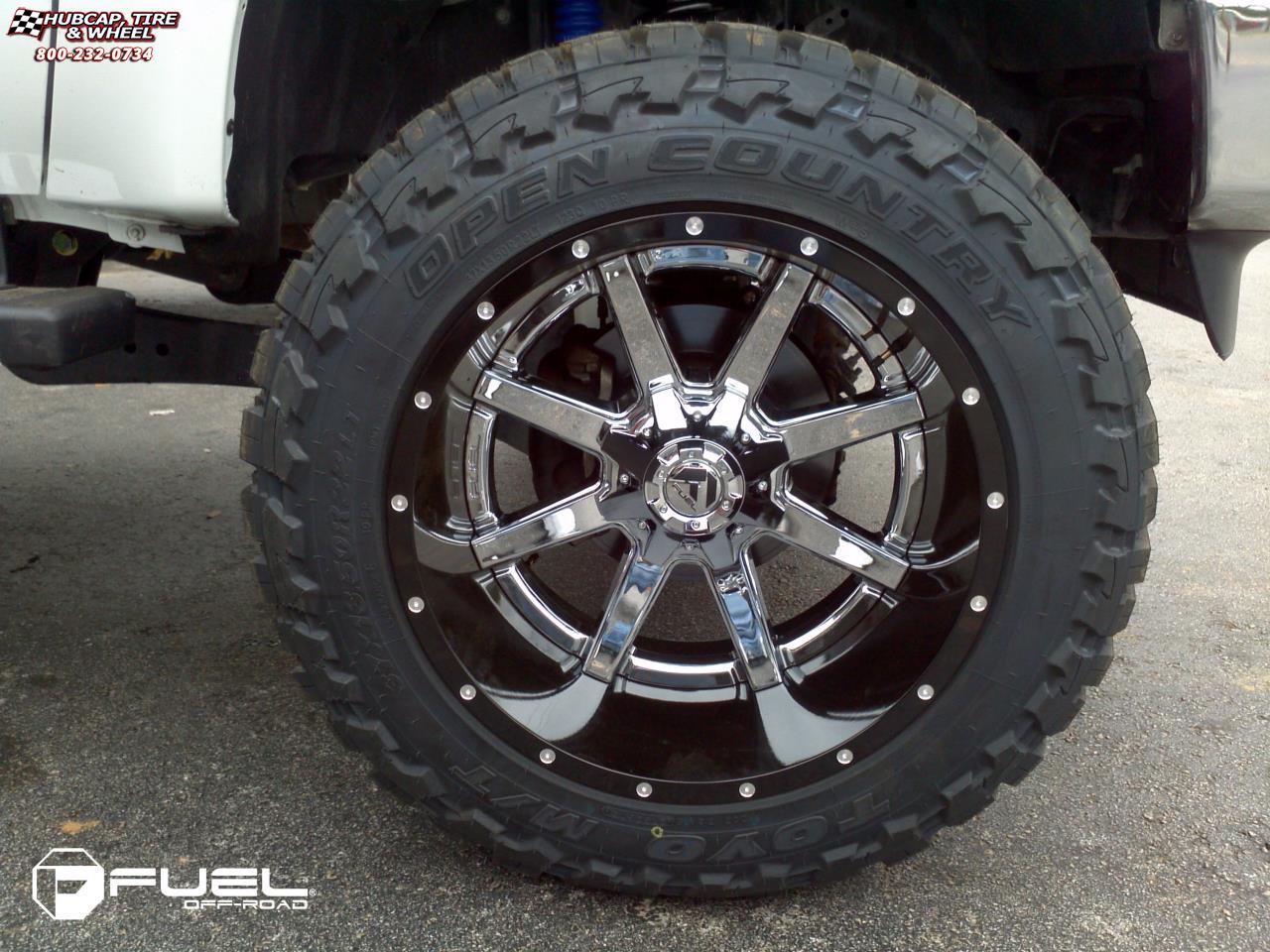 vehicle gallery/ford f 250 fuel maverick d260 22X14  Chrome with Gloss Black Lip wheels and rims