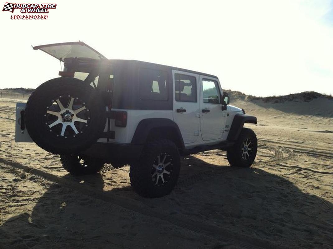 vehicle gallery/2010 jeep wrangler xd series xd798 addict  Matte Black Machined wheels and rims