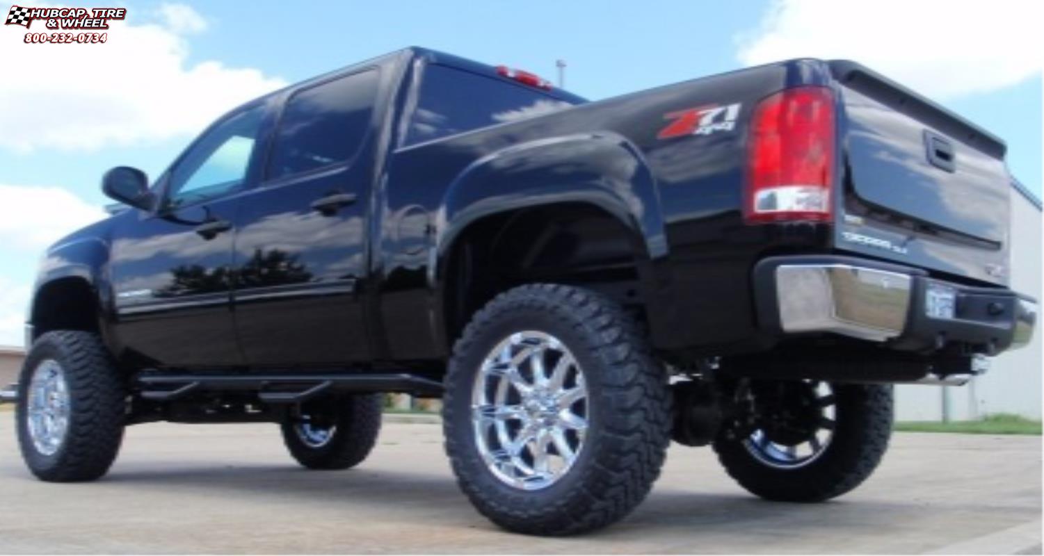 vehicle gallery/gmc sierra 1500 xd series xd779 badlands x  Chrome wheels and rims