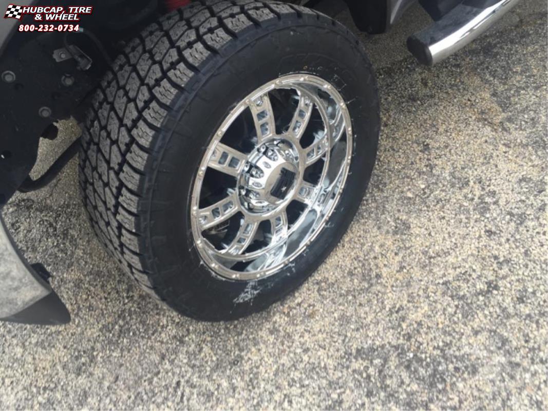 vehicle gallery/ford f 350 xd series xd809 riot x  Chrome wheels and rims