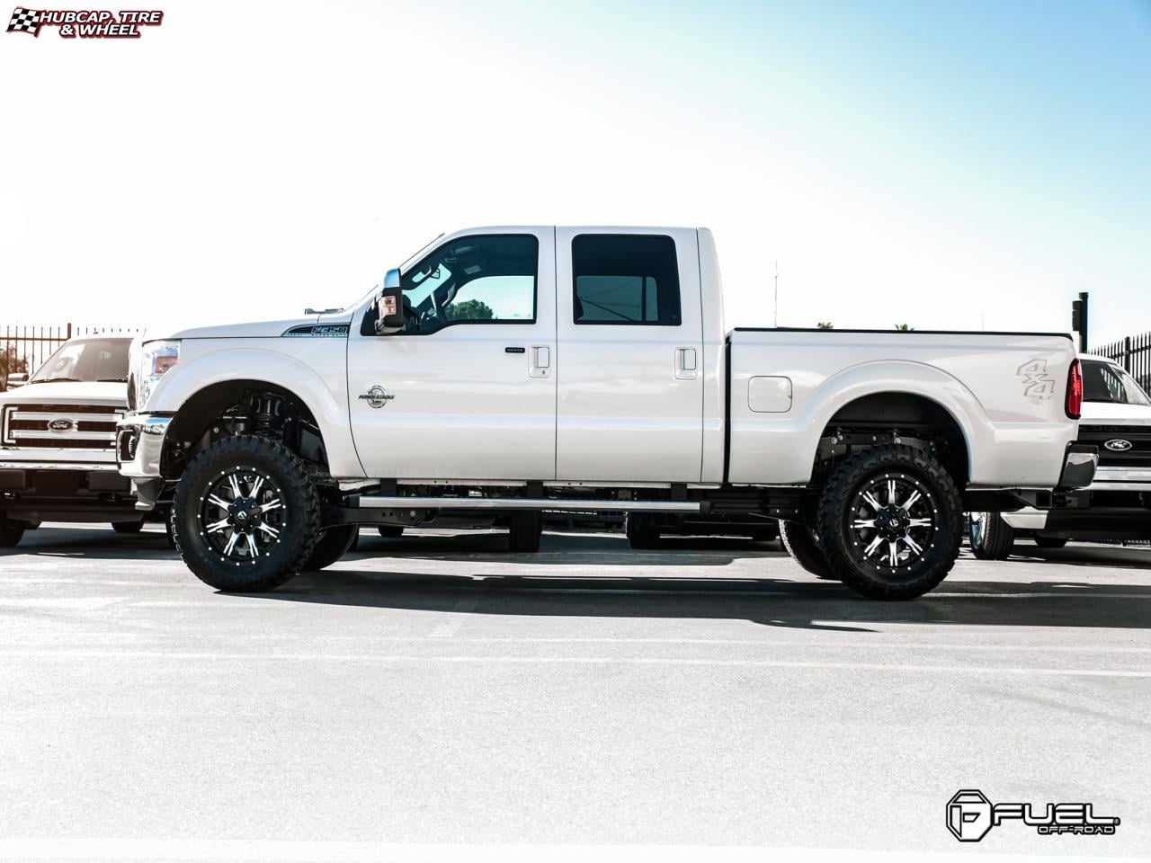 vehicle gallery/ford f 250 fuel nutz d541 0X0  Black & Machined wheels and rims
