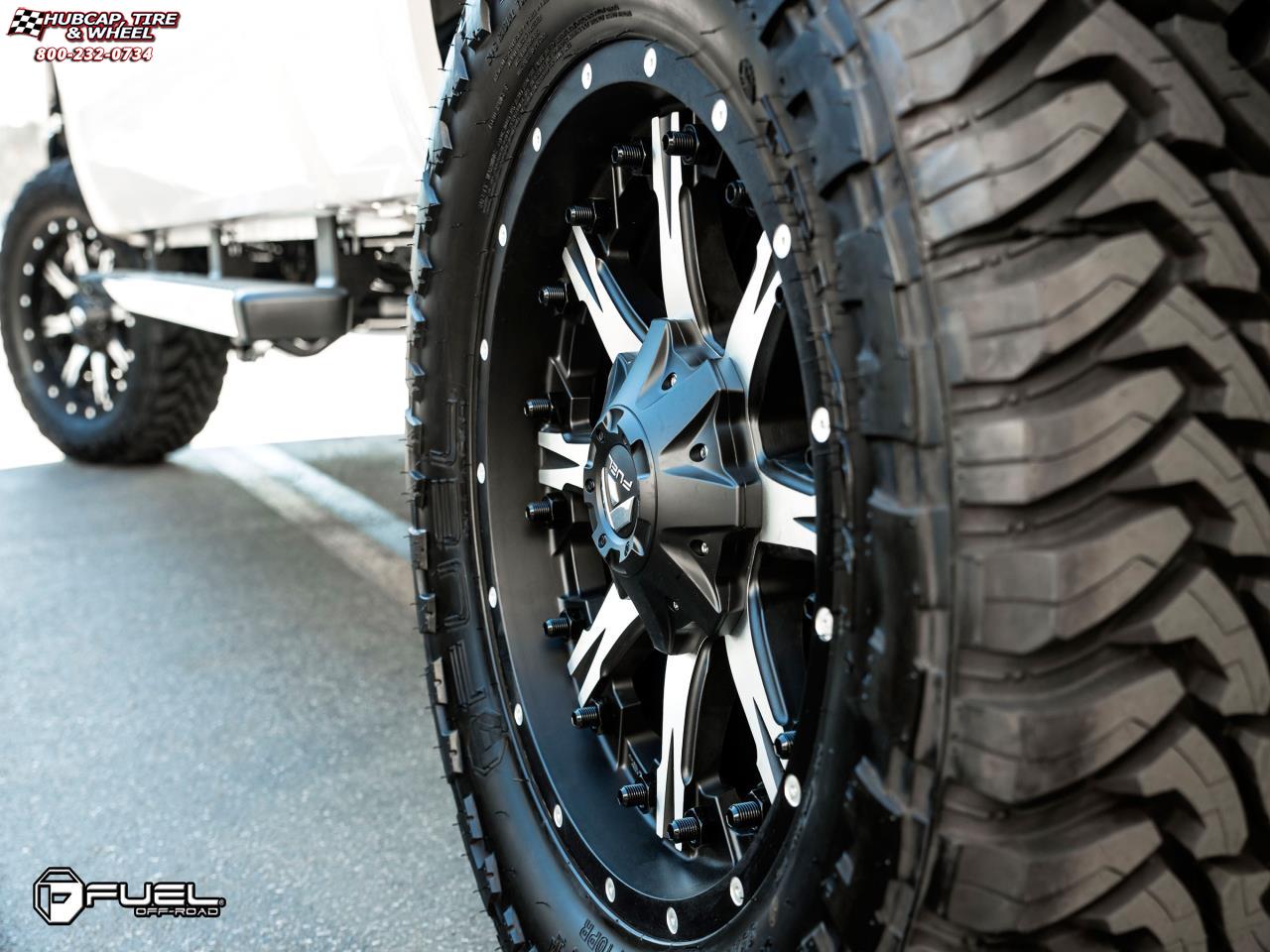 vehicle gallery/ford f 250 fuel nutz d541 0X0  Black & Machined wheels and rims