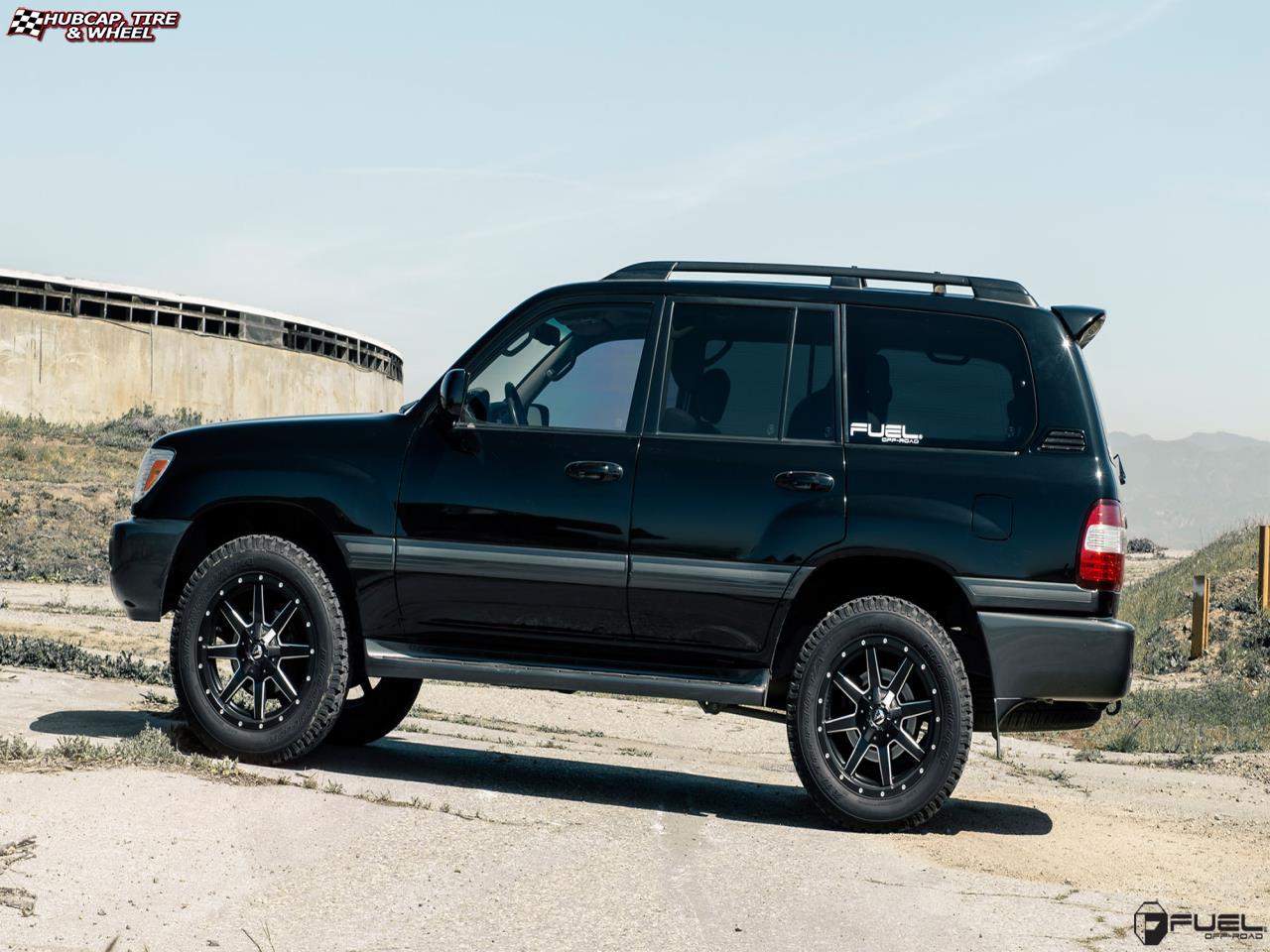 vehicle gallery/toyota land cruiser fuel maverick d538 20X9  Black & Milled wheels and rims