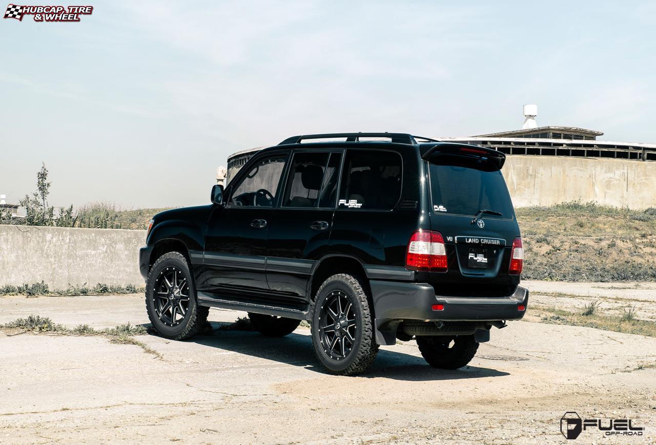 vehicle gallery/toyota land cruiser fuel maverick d538 20X9  Black & Milled wheels and rims