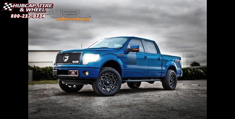 vehicle gallery/ford f 150 fuel boost d534 20X9  Matte Black & Milled wheels and rims