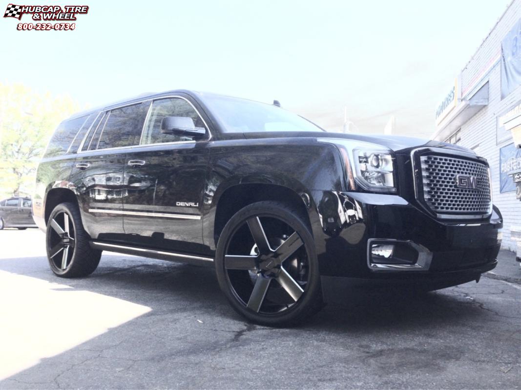 vehicle gallery/gmc yukon xd series km690 mc 5  Satin Black Milled wheels and rims