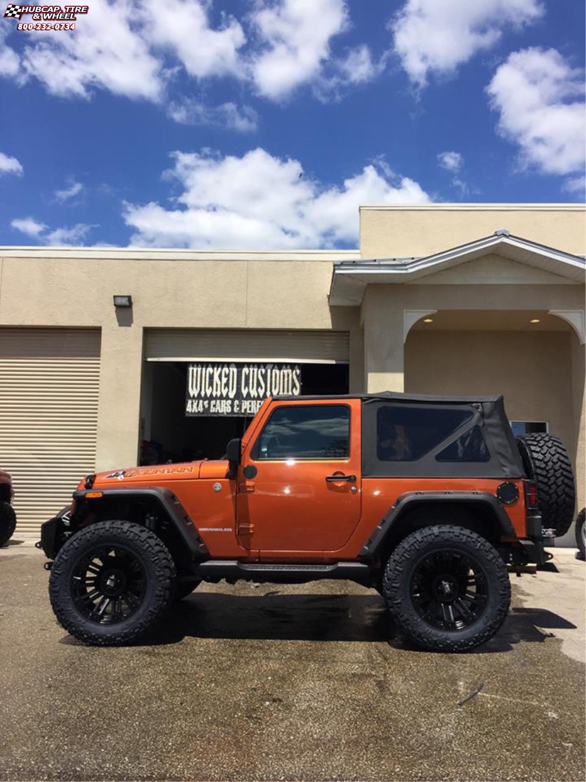 vehicle gallery/jeep wrangler xd series xd810 brigade  Black wheels and rims