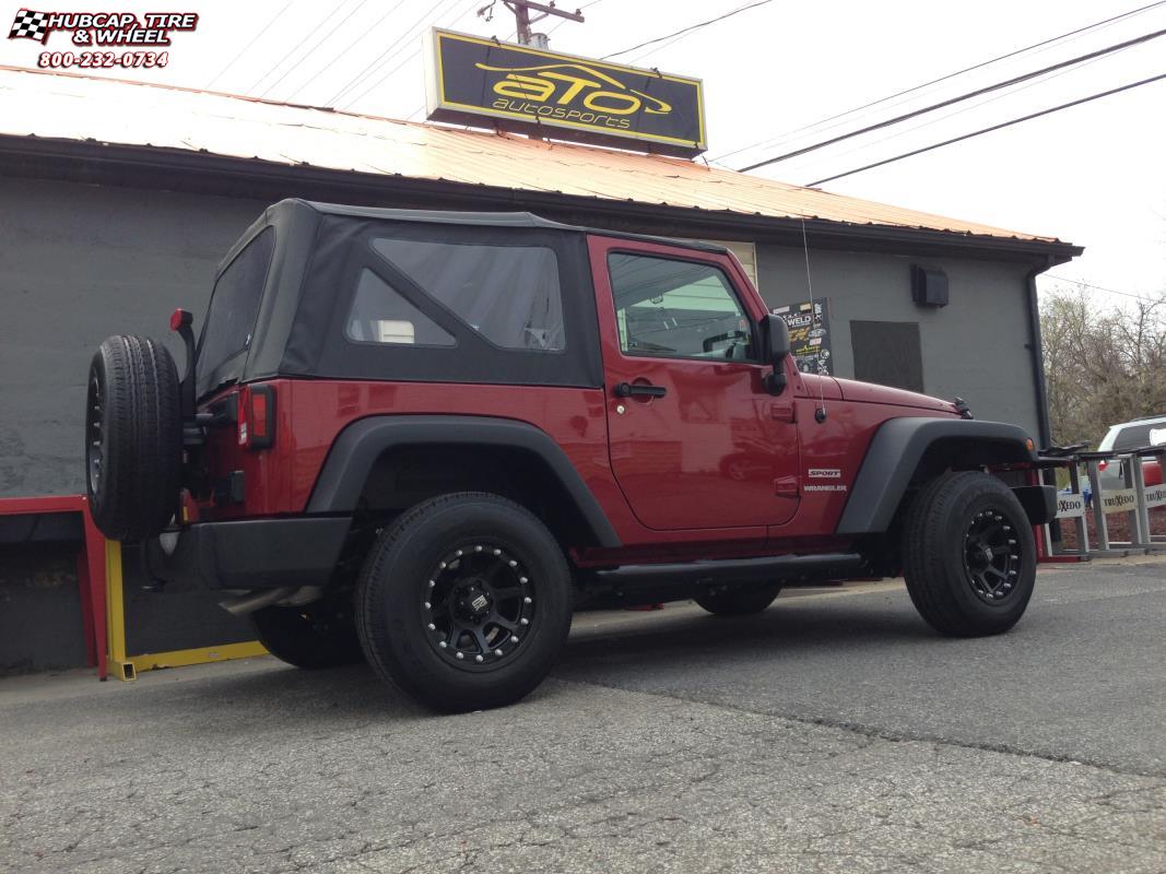 vehicle gallery/jeep wrangler xd series xd798 addict  Matte Black wheels and rims