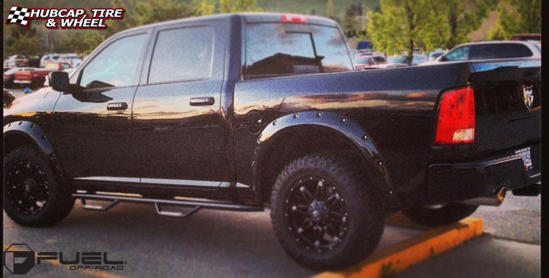 vehicle gallery/dodge ram 1500 fuel hostage d531 20X9  Matte Black wheels and rims