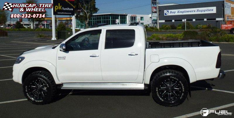 vehicle gallery/toyota hilux fuel maverick d538 17X9  Black & Milled wheels and rims