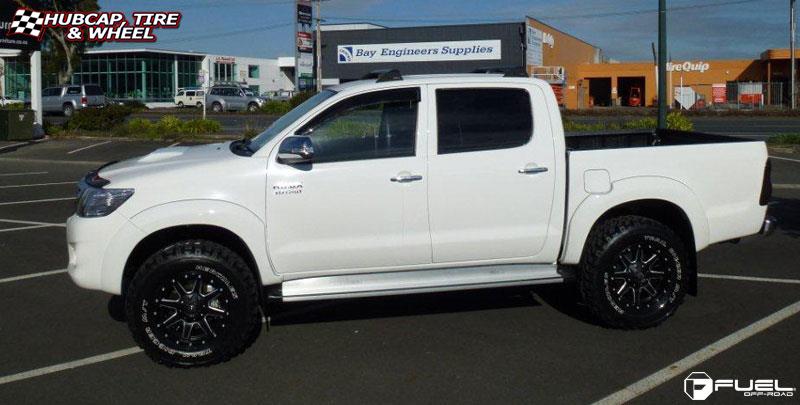 vehicle gallery/toyota hilux fuel maverick d538 17X9  Black & Milled wheels and rims