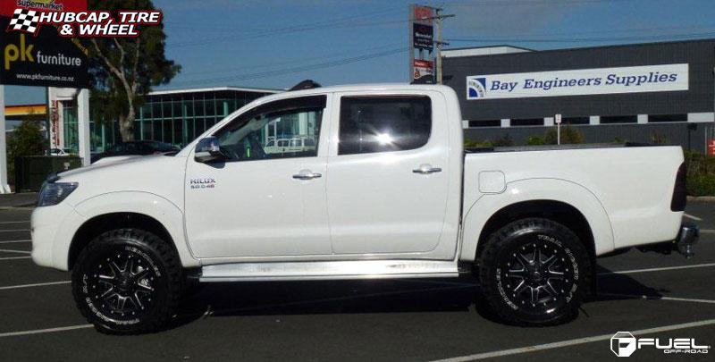 vehicle gallery/toyota hilux fuel maverick d538 17X9  Black & Milled wheels and rims