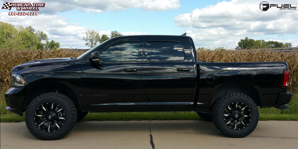 vehicle gallery/dodge ram 1500 fuel nutz d251 20X10  Matte Black & Milled wheels and rims
