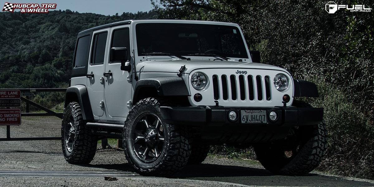 vehicle gallery/jeep wrangler fuel dune d523 20X9  Black & Milled wheels and rims