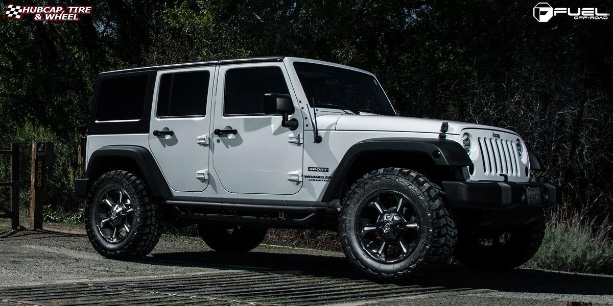 vehicle gallery/jeep wrangler fuel dune d523 20X9  Black & Milled wheels and rims