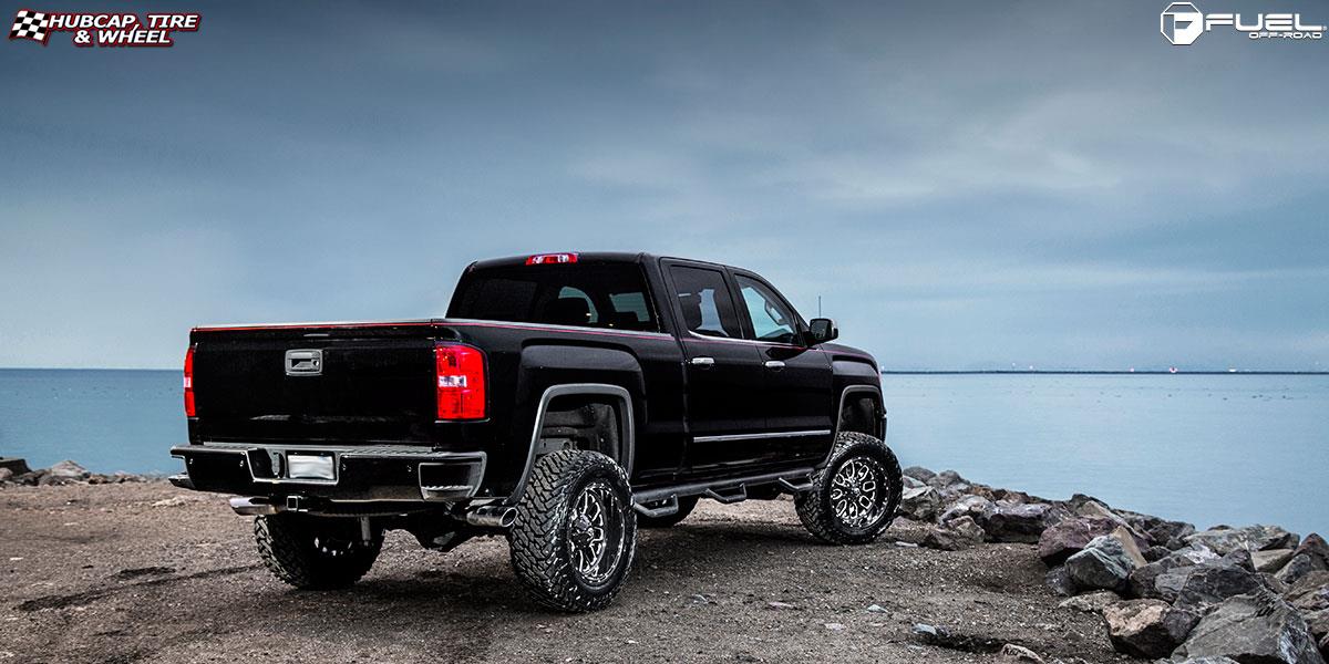 vehicle gallery/gmc sierra 1500 fuel titan d588 20X10  Black & Milled wheels and rims