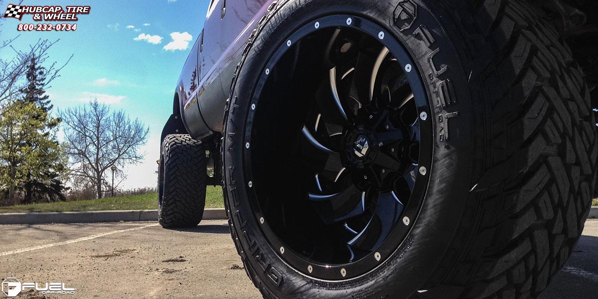 vehicle gallery/ford f 350 fuel cleaver d239 22X14  Gloss Black & Milled wheels and rims