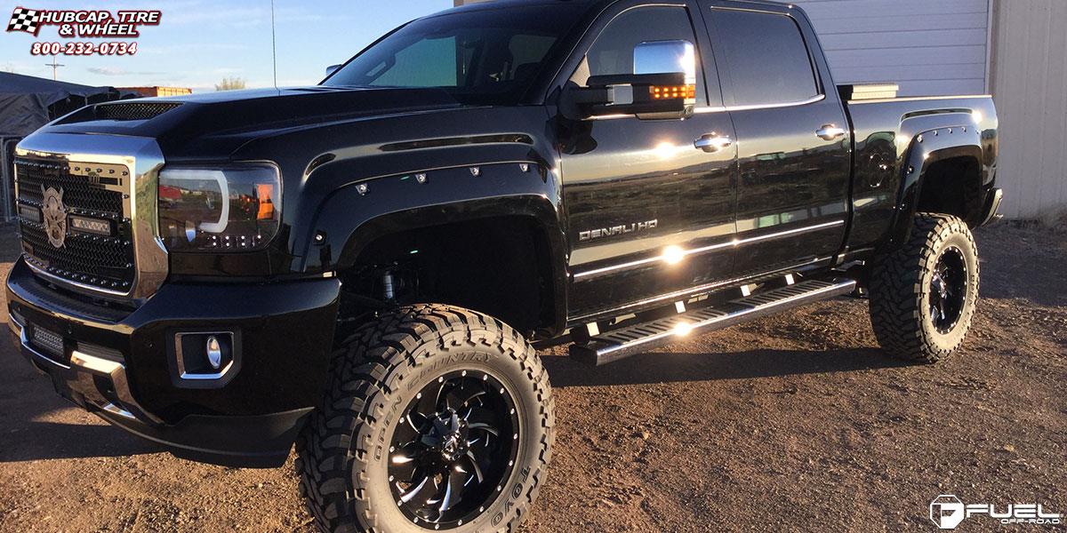 vehicle gallery/gmc denali hd fuel cleaver d239 20X10  Gloss Black & Milled wheels and rims