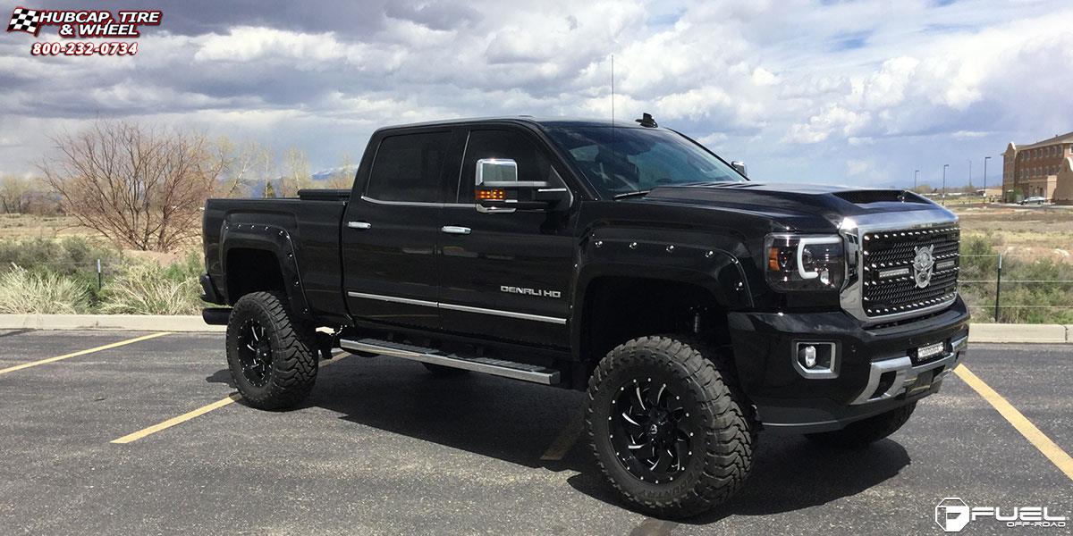 vehicle gallery/gmc denali hd fuel cleaver d239 20X10  Gloss Black & Milled wheels and rims