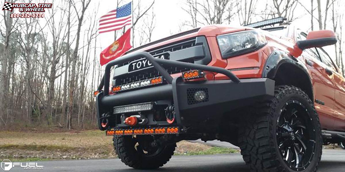 vehicle gallery/toyota tundra fuel cleaver d239 22X10  Gloss Black & Milled wheels and rims