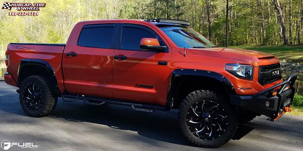 vehicle gallery/toyota tundra fuel cleaver d239 22X10  Gloss Black & Milled wheels and rims