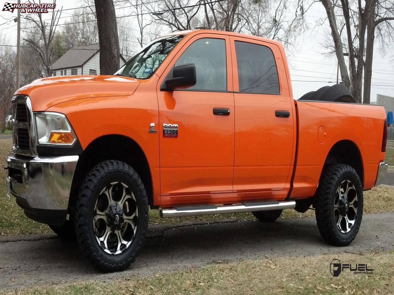 vehicle gallery/dodge ram 2500 fuel dune d524 20X9 Machined Black wheels and rims