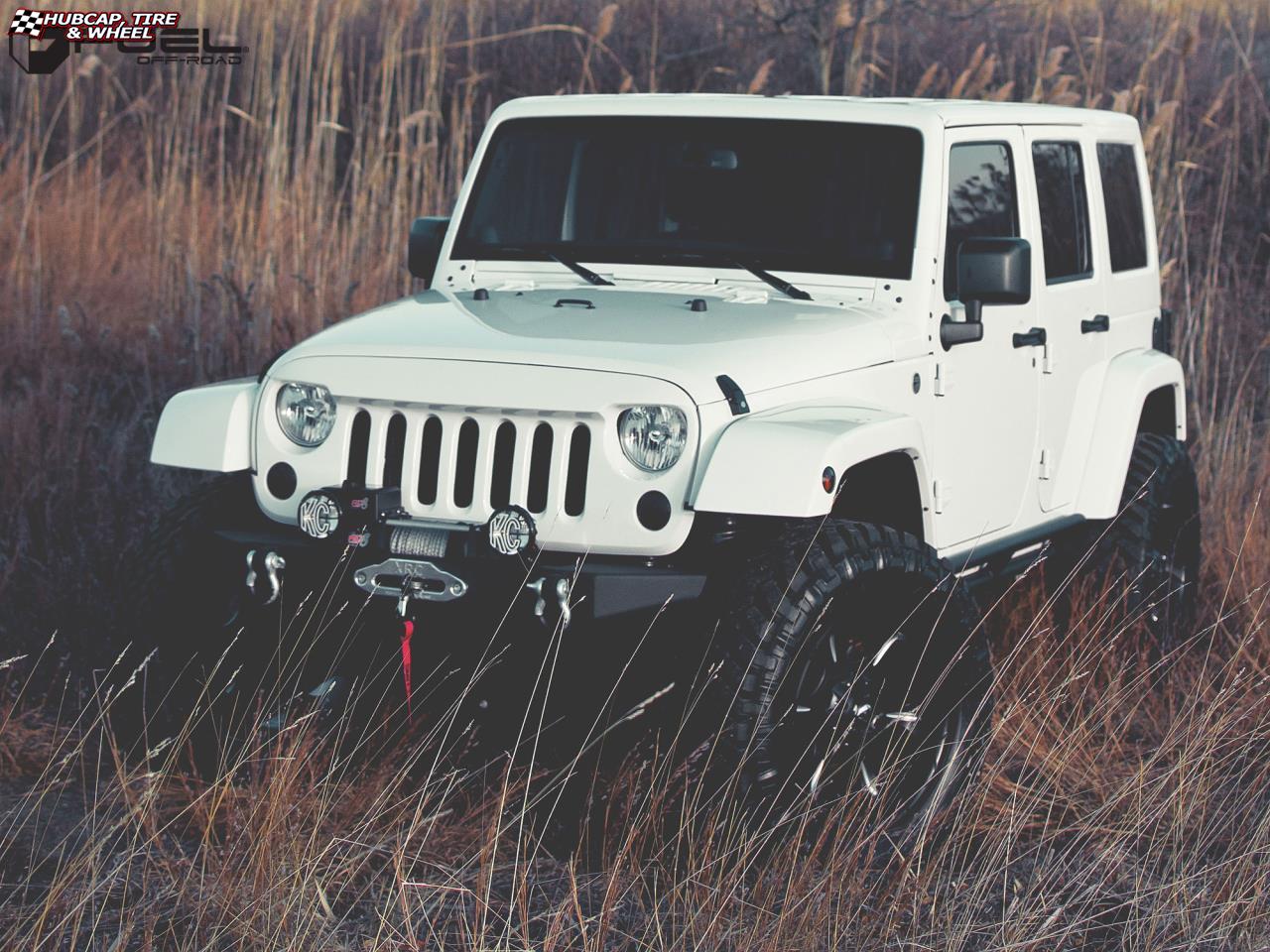 vehicle gallery/jeep wrangler fuel dune d523 20X10  Black & Milled wheels and rims