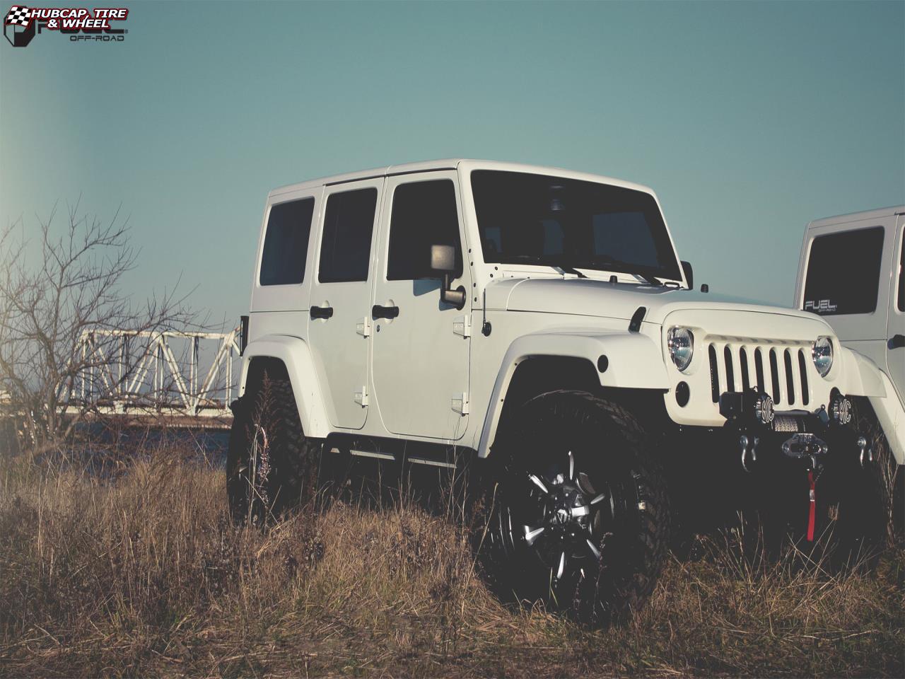 vehicle gallery/jeep wrangler fuel dune d523 20X10  Black & Milled wheels and rims