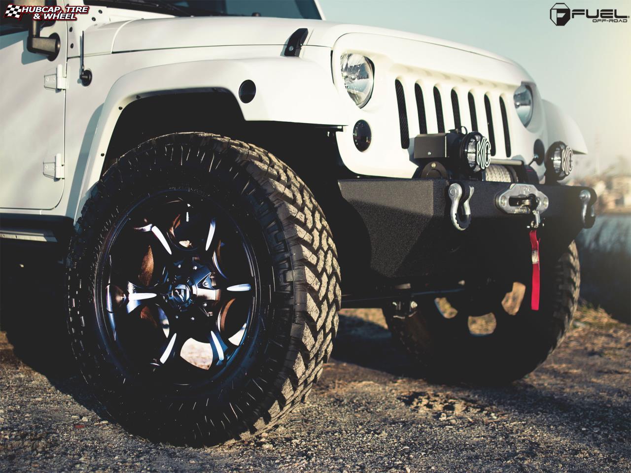 vehicle gallery/jeep wrangler fuel dune d523 20X10  Black & Milled wheels and rims