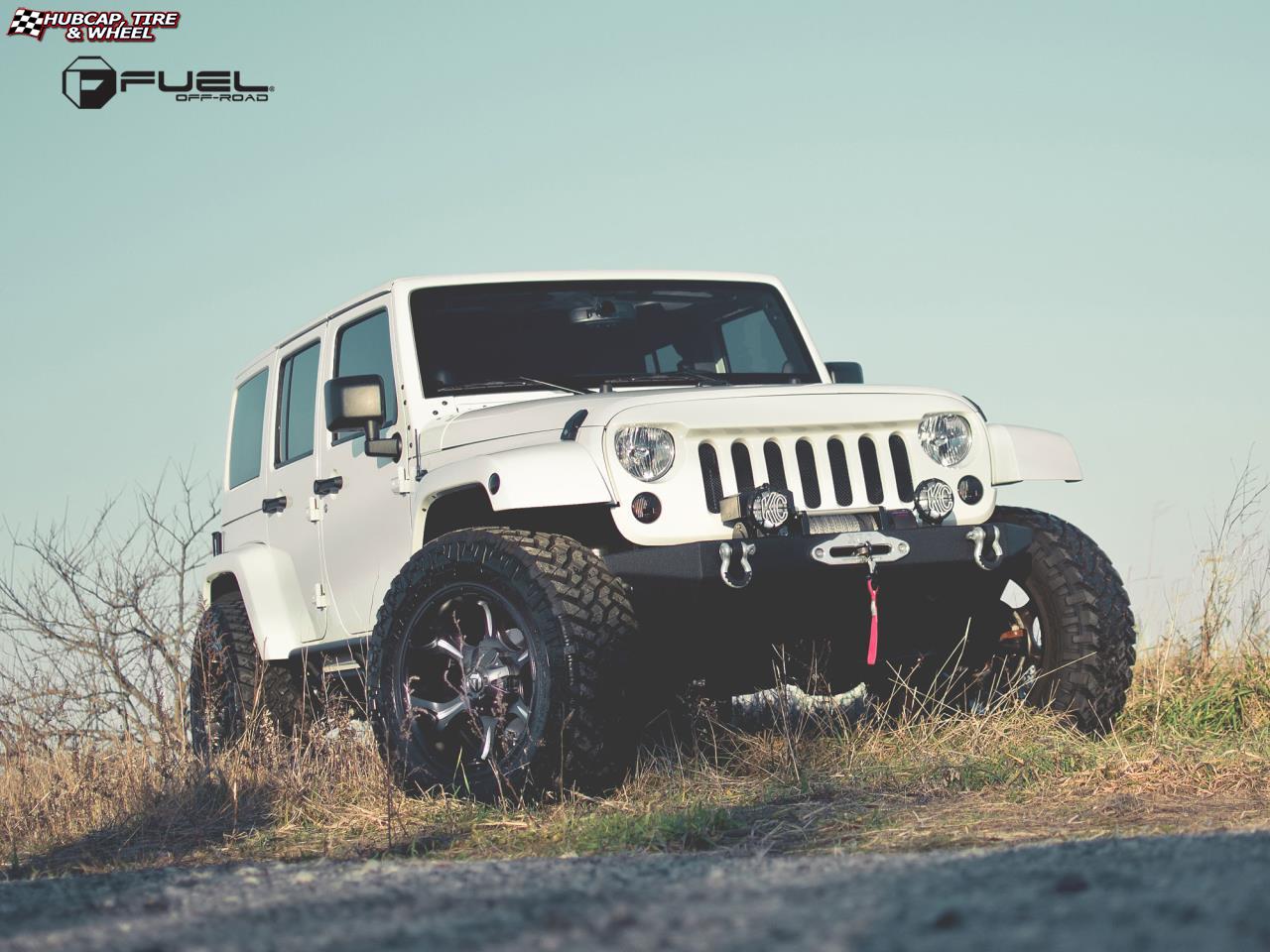 vehicle gallery/jeep wrangler fuel dune d523 20X10  Black & Milled wheels and rims