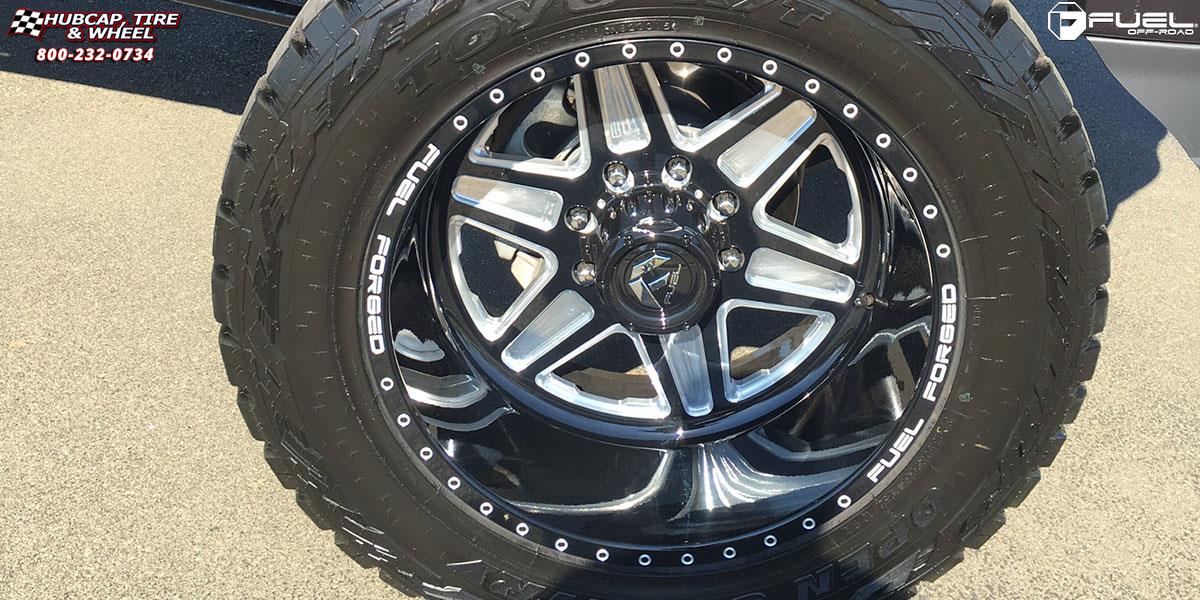 vehicle gallery/gmc sierra 2500 hd fuel forged ff15 22X14  Gloss Black | Machined wheels and rims