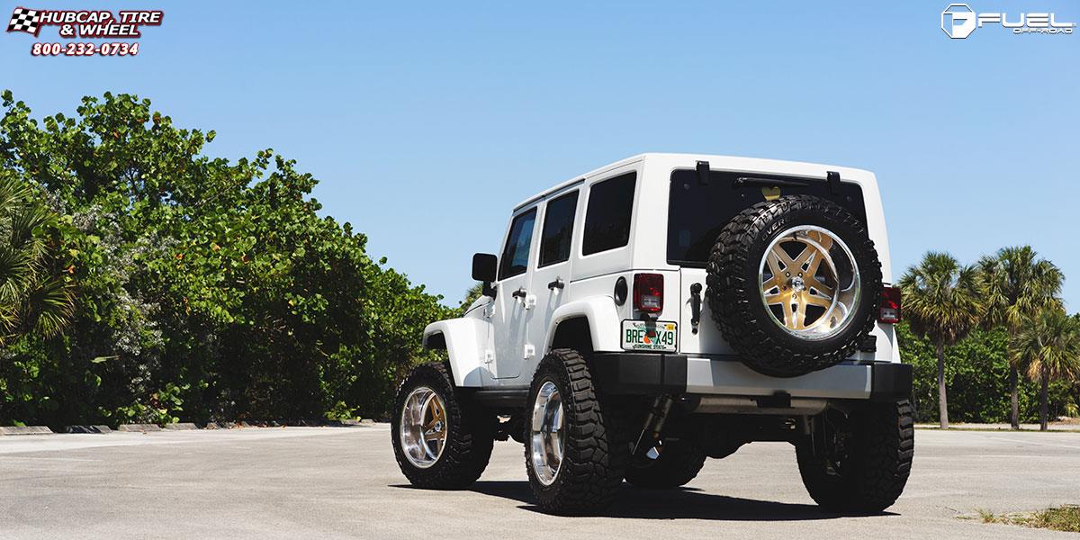 vehicle gallery/jeep wrangler fuel forged ff21 22X12  Gold | Polish wheels and rims