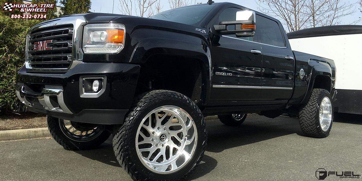 vehicle gallery/gmc sierra 2500 hd fuel forged ff29 24X12  Polished wheels and rims
