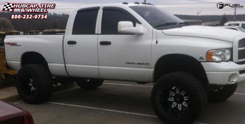 vehicle gallery/dodge ram 2500 fuel hostage d532 22X14  Matte Black & Machined Face wheels and rims