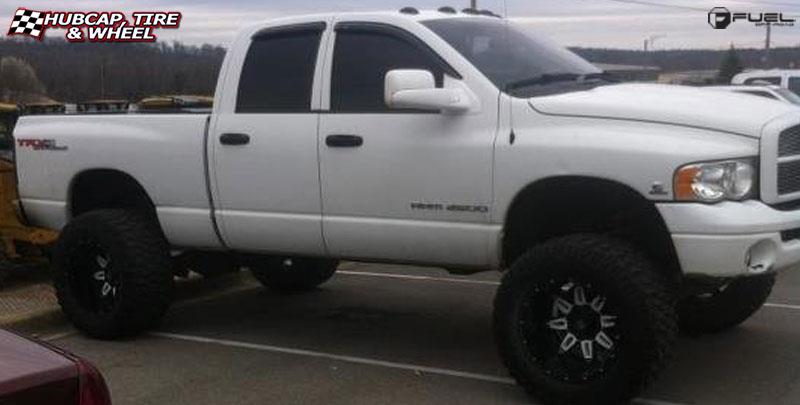 vehicle gallery/dodge ram 2500 fuel hostage d532 22X14  Matte Black & Machined Face wheels and rims
