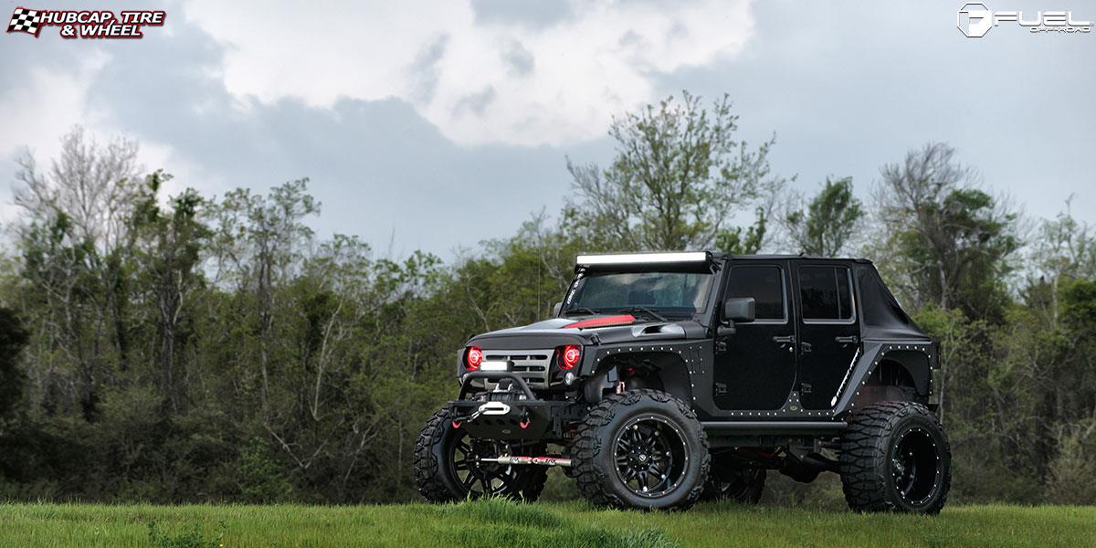 vehicle gallery/jeep wrangler fuel hostage d531 22X14  Matte Black wheels and rims