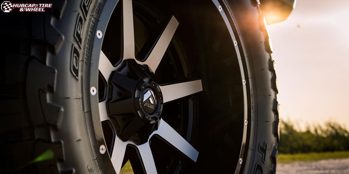 vehicle gallery/toyota tundra fuel maverick d261 22X12  Black & Machined wheels and rims