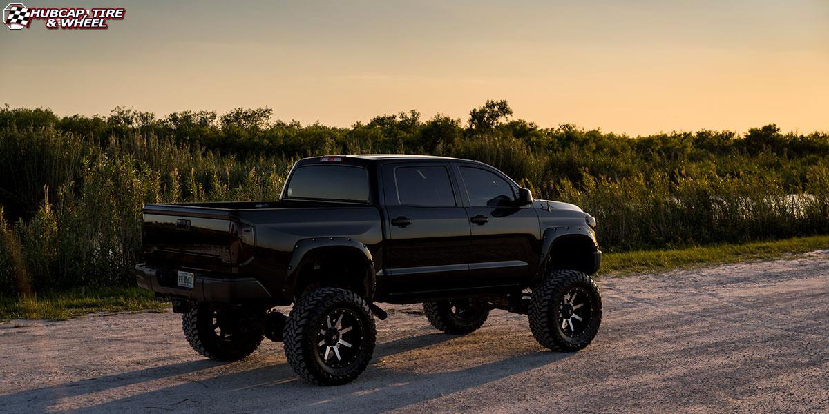 vehicle gallery/toyota tundra fuel maverick d261 22X12  Black & Machined wheels and rims