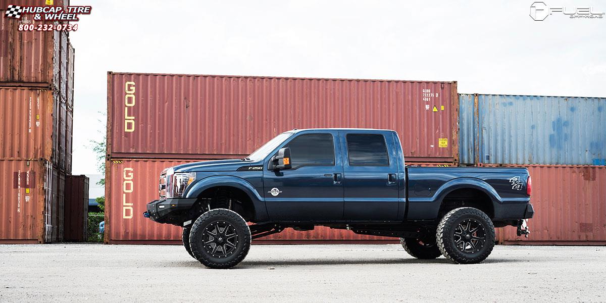 vehicle gallery/ford f 250 super duty fuel maverick d262 20X12  Black & Milled wheels and rims