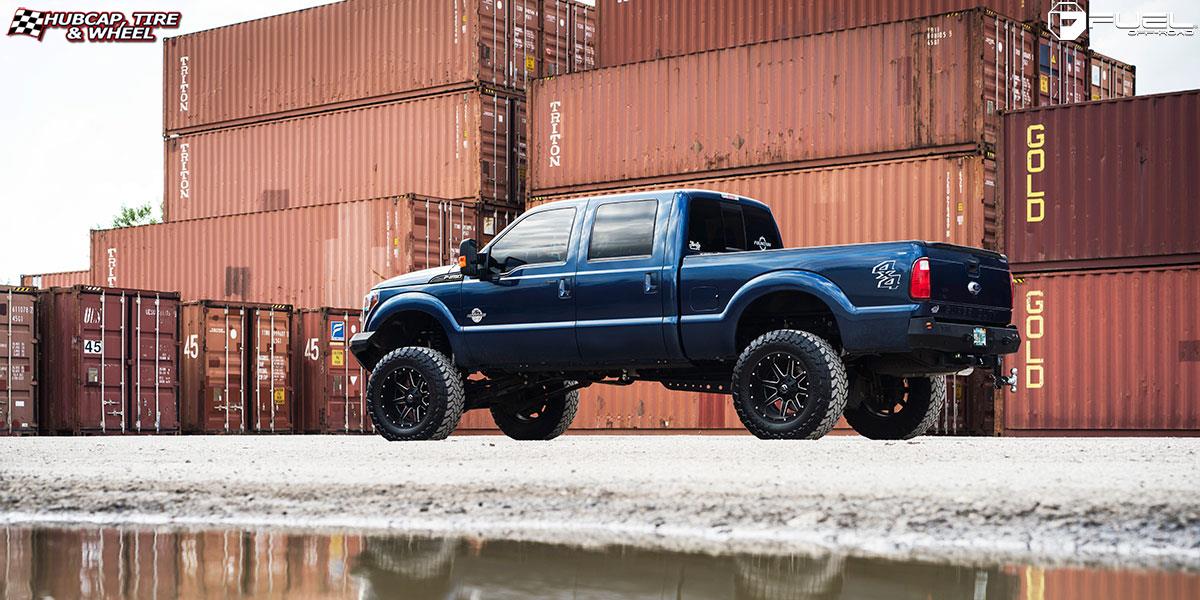 vehicle gallery/ford f 250 super duty fuel maverick d262 20X12  Black & Milled wheels and rims