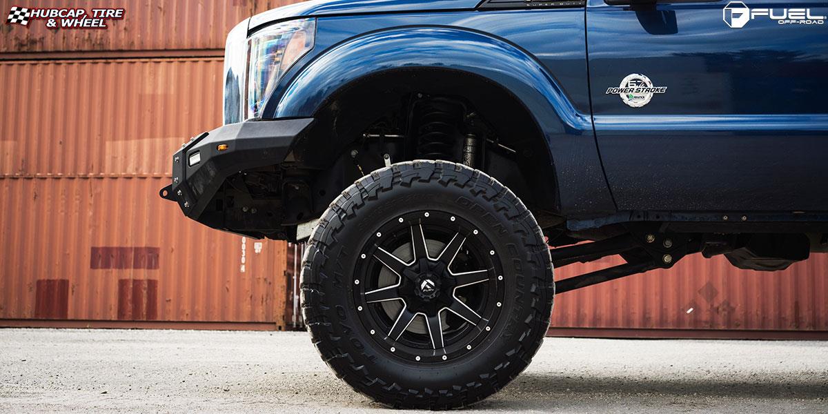 vehicle gallery/ford f 250 super duty fuel maverick d262 20X12  Black & Milled wheels and rims