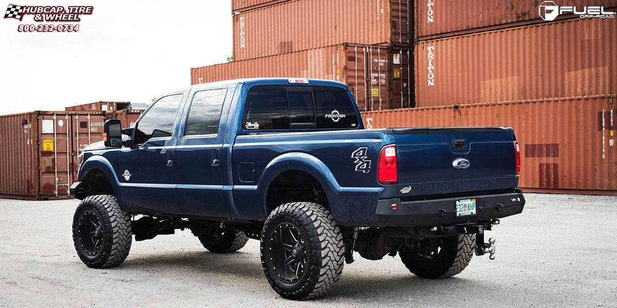 vehicle gallery/ford f 250 super duty fuel maverick d262 20X12  Black & Milled wheels and rims