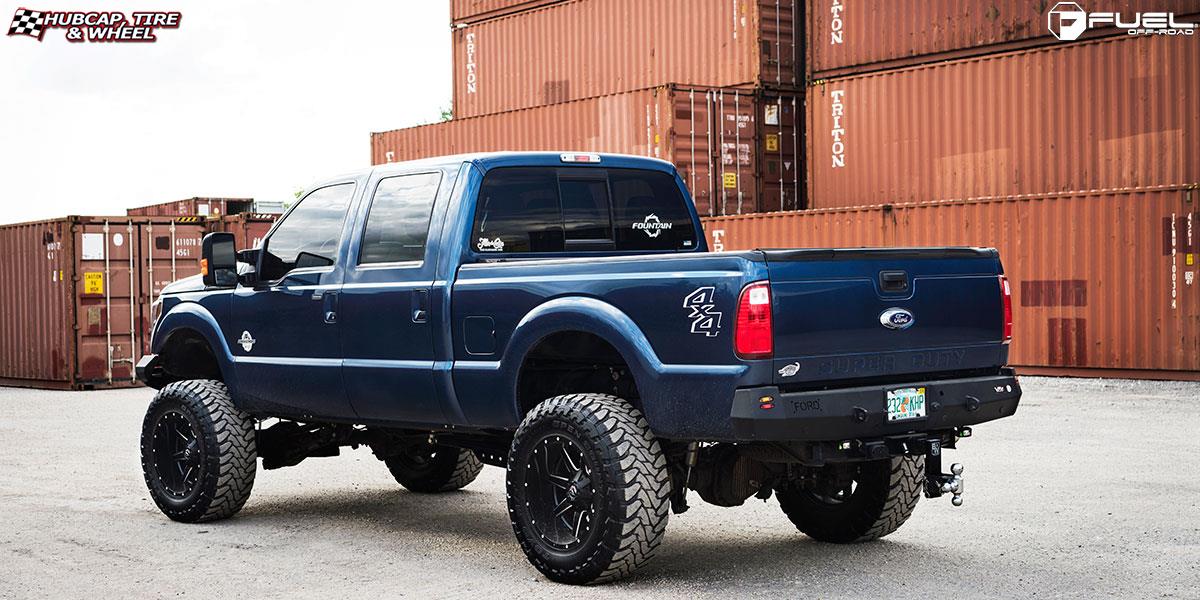 vehicle gallery/ford f 250 super duty fuel maverick d262 20X12  Black & Milled wheels and rims