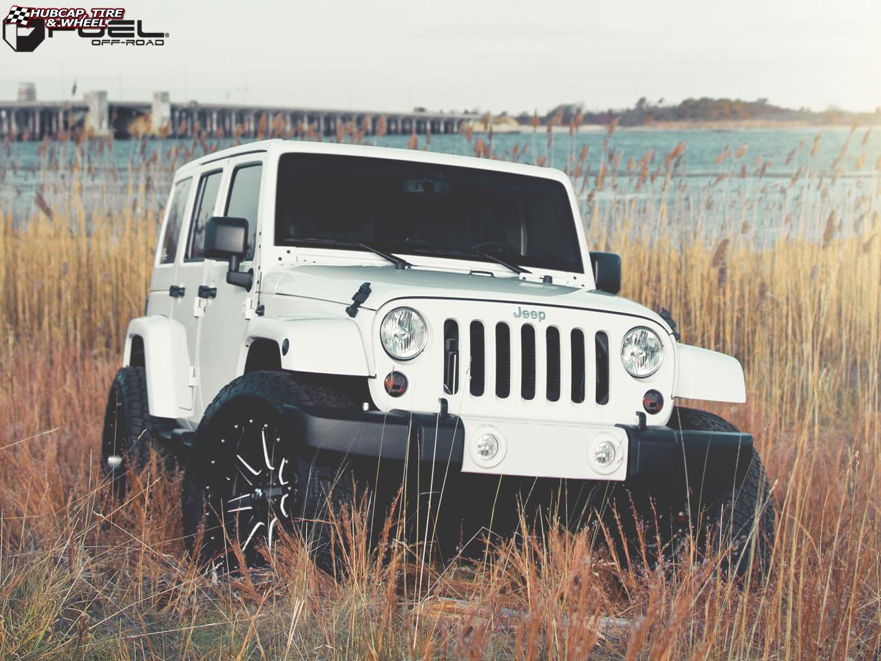 vehicle gallery/jeep wrangler fuel maverick d262 20X10  Black & Milled wheels and rims