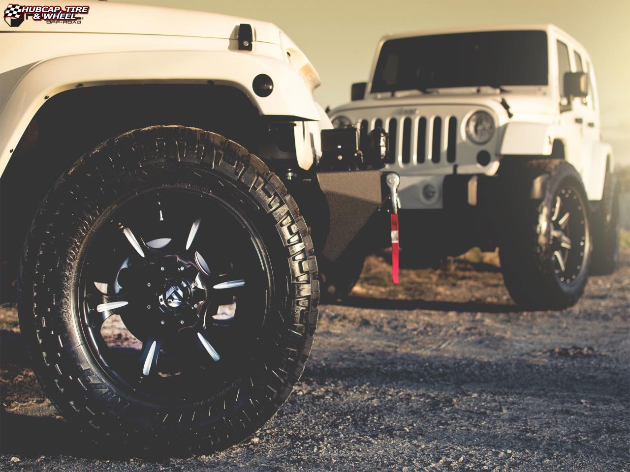 vehicle gallery/jeep wrangler fuel dune d523 20X10  Black & Milled wheels and rims