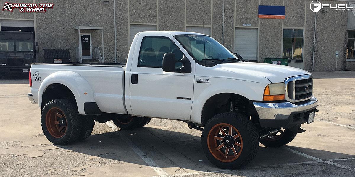 vehicle gallery/ford f 350 fuel maverick d538 22X12  Black & Milled wheels and rims
