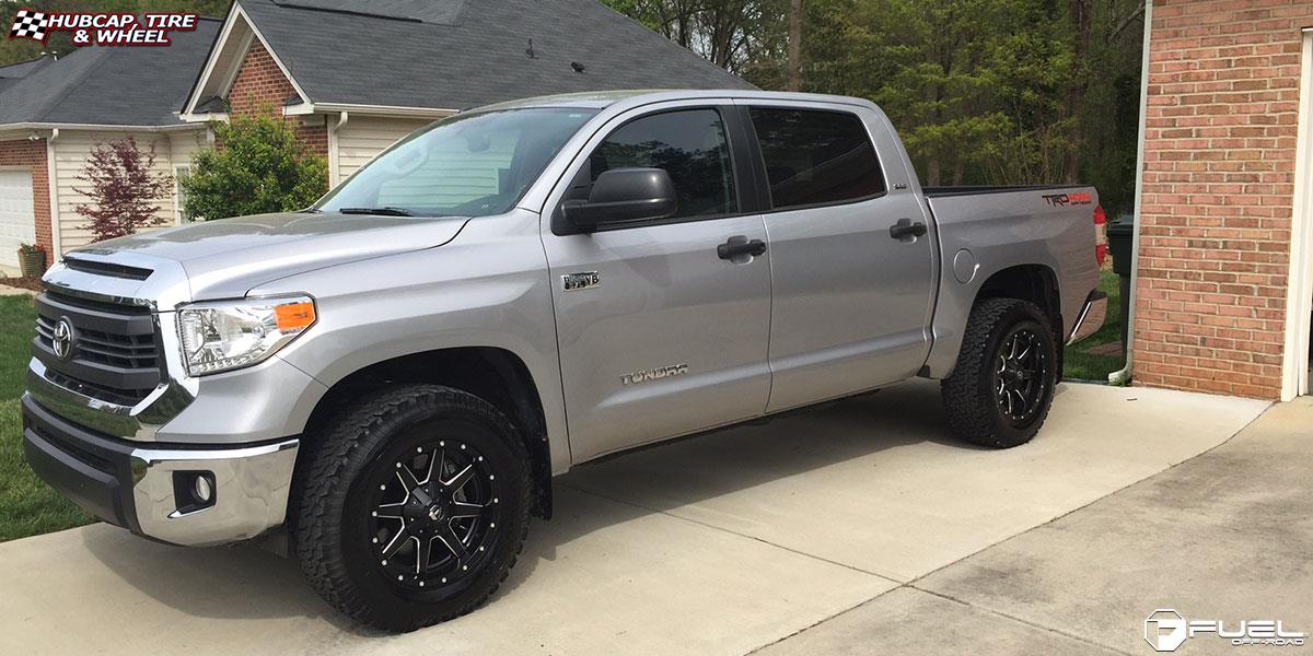 vehicle gallery/toyota tundra fuel maverick d538 18X9  Black & Milled wheels and rims