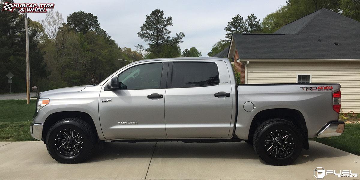 vehicle gallery/toyota tundra fuel maverick d538 18X9  Black & Milled wheels and rims