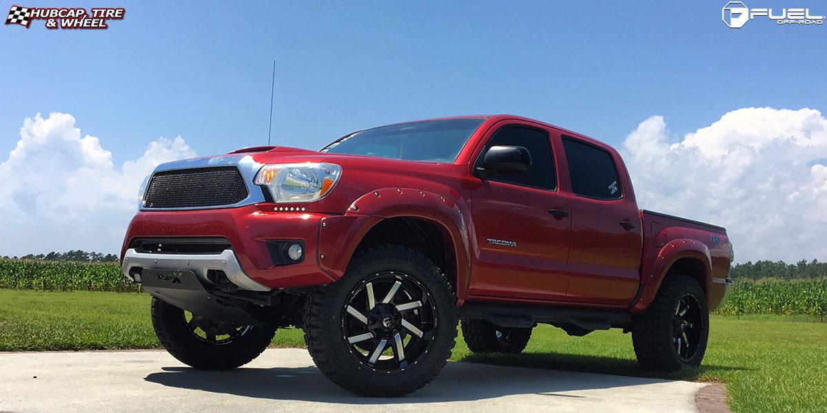 vehicle gallery/toyota tacoma fuel moab d242 20X10  Gloss Black & Milled wheels and rims