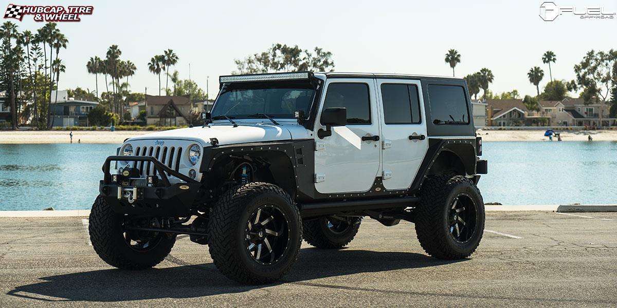 vehicle gallery/jeep wrangler fuel moab d242 20X12 Gloss Black & Milled wheels and rims
